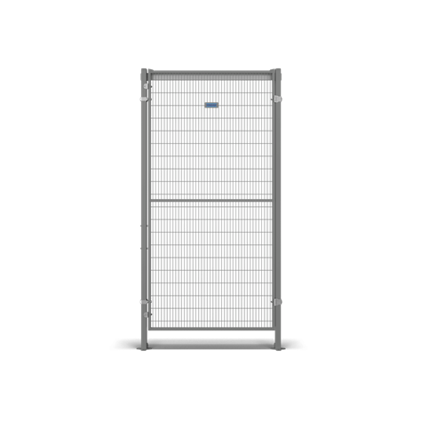 Doppelflügeltür (für Maschinenschutzgitter), Breite 2000 mm, Säulen Grau/Tür Grau - TROAX CZ, s.r.o. - Bild2
