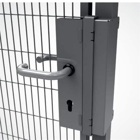 Zámek s klikou pro euro-cylindrickou vložku pro posuvné jednokřídlé dveře - TROAX CZ, s.r.o.