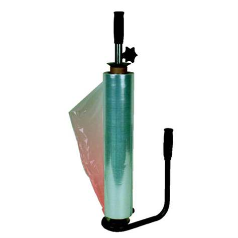 Abroller für Stretchfolie, mit Klemme