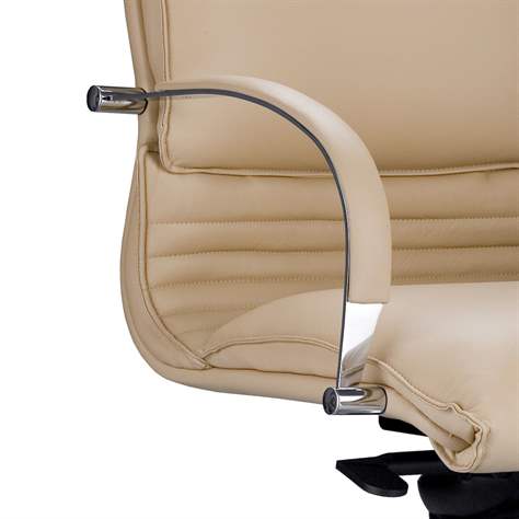 Manager-Sessel ARTUS mit Armlehnen, Stahlgestell verchromt, Kunstlederbezug - beige - Nowy Styl Group - Bild6
