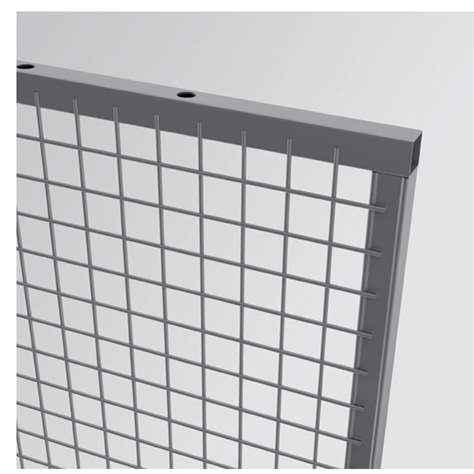 Wandelement für Maschinengitter  25x25 mm, HxB: 2200x1200 mm, Farbe Grau - TROAX CZ, s.r.o.