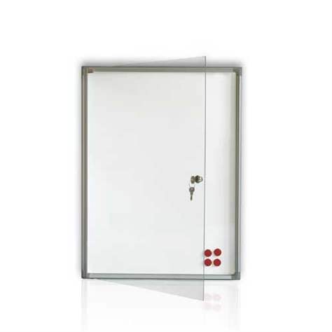 Weißwandtafel, magnetisch, abschließbar B x H: 370 x 510 mm