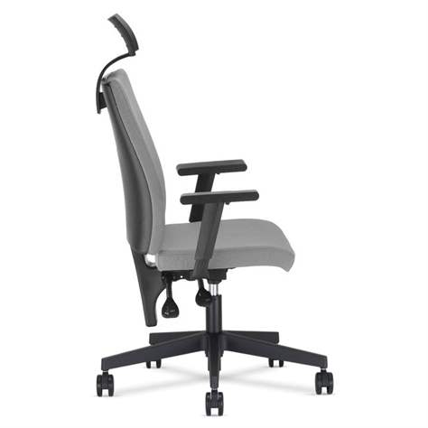 Bürostuhl I-LINE mit Kopfstütze, gepolstert, Bezugsmaterial Basic, Frabe grau - Nowy Styl Group - Bild4