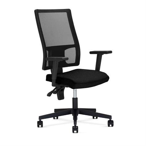 Kancelárska stolička TAKTIK MESH, čierne sieťované operadlo, poťah sedadla antracit - Nowy Styl Group