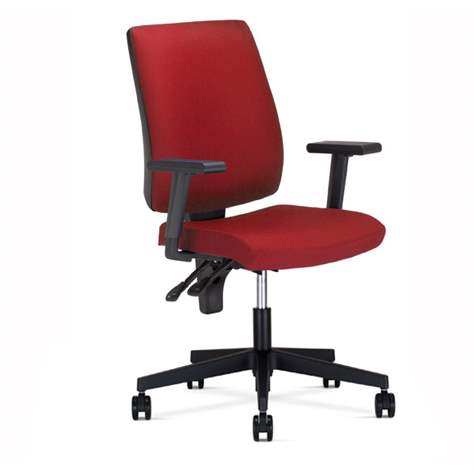 Bürostuhl TAKTIK mit Armlehnen, Bezugsmaterial Basic - Farbe rot - Nowy Styl Group