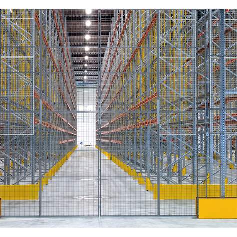 Bodenstütze für Schutzgitter, Höhe 2200 mm, Profil 60x40 mm, Farbe Grau - TROAX CZ, s.r.o. - Bild2