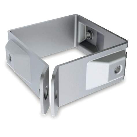 Doppelschibetür (für Maschinenschutzgitter), Breite 2000 mm, Säulen Grau/Tür Grau - TROAX CZ, s.r.o. - Bild4