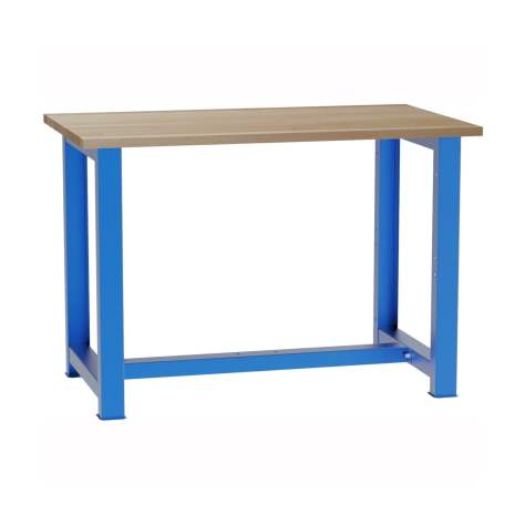 Banc de lucru atelier LxlxH 1200x700x827 mm Kovona, traversă inferior, albastru RAL5012 - Kovona Lysa nad Labem