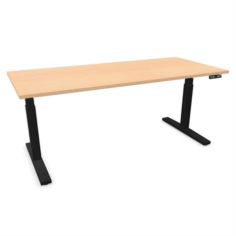 Bürotisch 1800x800 mm, elektrisch höhenverstellbar 620-1270 mm, Tischdesk Ahorn / Gestell schwarz - Nowy Styl Group