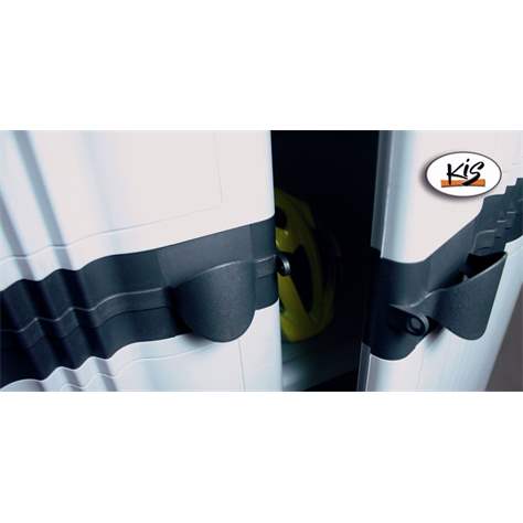 Kunststoffschrank, mit Mitteltrennwand, 4 Fachböden, HxBxT: 1820x890x540 mm - Bild3