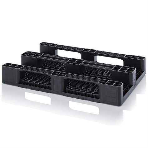 Mediumpalette 1200 x 800 mm, perforiert, Schwarz, mit Kufen - Bild2