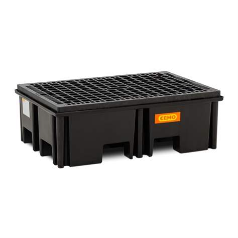 Záchytná vaňa z PE, s roštom (PE), 1230x830x360 mm, objem 220 l - CEMO GmbH