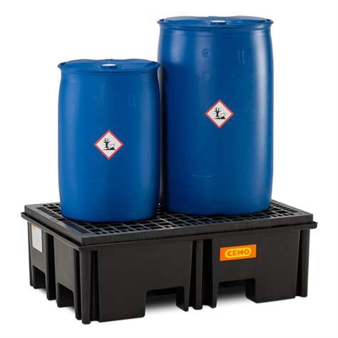 Záchytná vaňa z PE, s roštom (PE), 1230x830x360 mm, objem 220 l - CEMO GmbH - obrázok4