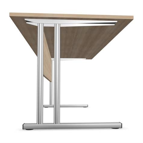 Büro-Schreibtisch, C-Fuß Gestell, Farbe Dunkelgrau, B x T: 1800 x 800 mm - Nowy Styl Group - Bild3