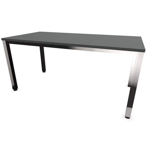 Stůl kancelářský, rovný, podnoží hranaté, lesklé, barva tmavě šedá, š x h: 1600 x 800 mm - Nowy Styl Group