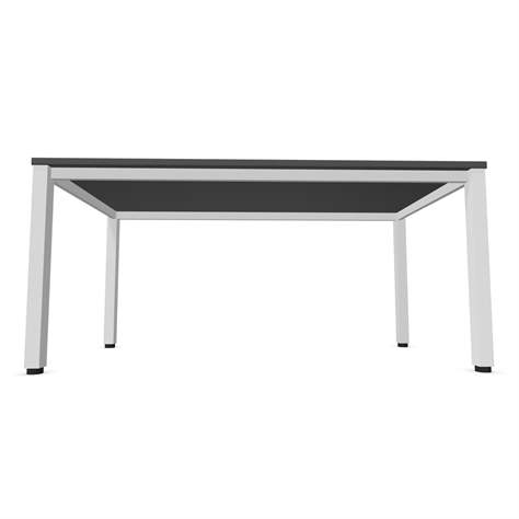 Büro-Schreibtisch, eckiges Säulen-Gestell, weiß, Farbe Nussbaum, B x T: 1400 x 800 mm - Nowy Styl Group - Bild2