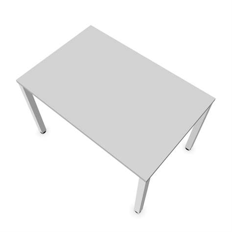 Büro-Schreibtisch, eckiges Säulen-Gestell, weiß, Farbe Lichtgrau, B x T: 1200 x 800 mm - Nowy Styl Group - Bild4