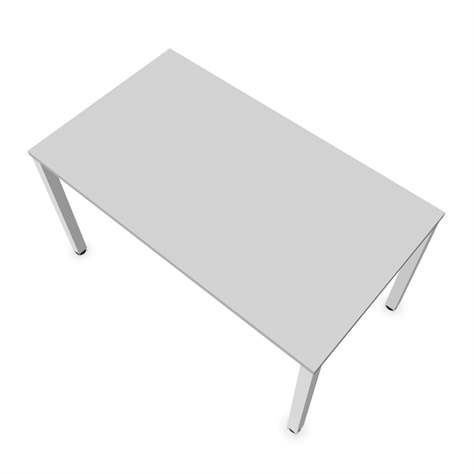 Büro-Schreibtisch, eckiges Säulen-Gestell, weiß, Farbe Lichtgrau, B x T: 1400 x 800 mm - Nowy Styl Group - Bild4