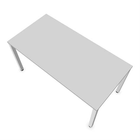 Büro-Schreibtisch, eckiges Säulen-Gestell, weiß, Farbe Lichtgrau, B x T: 1600 x 800 mm - Nowy Styl Group - Bild4