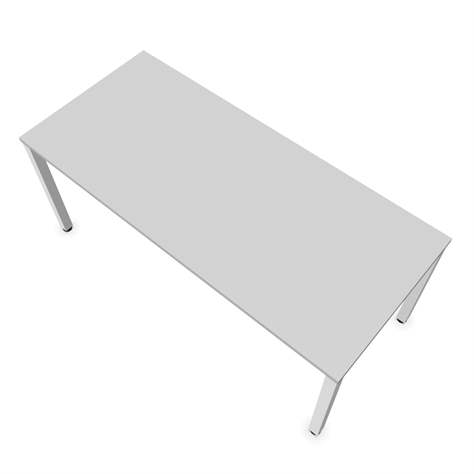 Büro-Schreibtisch, eckiges Säulen-Gestell, weiß, Farbe Lichtgrau, B x T: 1800 x 800 mm - Nowy Styl Group - Bild4