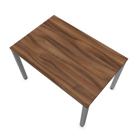 Büro-Schreibtisch, eckiges Säulen-Gestell, matt, Farbe Nussbaum, B x T: 1200 x 800 mm - Nowy Styl Group - Bild3