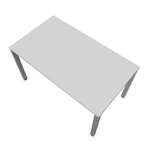 Büro-Schreibtisch, eckiges Säulen-Gestell, matt, Farbe Lichtgrau, B x T: 1400 x 800 mm - Nowy Styl Group - Bild4