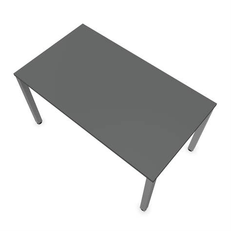 Büro-Schreibtisch, eckiges Säulen-Gestell, matt, Farbe Dunkelgrau, B x T: 1400 x 800 mm - Nowy Styl Group - Bild4