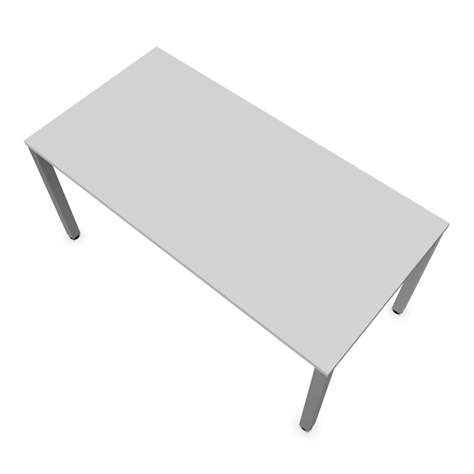 Büro-Schreibtisch, eckiges Säulen-Gestell, matt, Farbe Lichtgrau, B x T: 1600 x 800 mm - Nowy Styl Group - Bild4