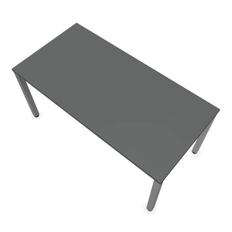 Büro-Schreibtisch, eckiges Säulen-Gestell, matt, Farbe Dunkelgrau, B x T: 1600 x 800 mm - Nowy Styl Group - Bild4