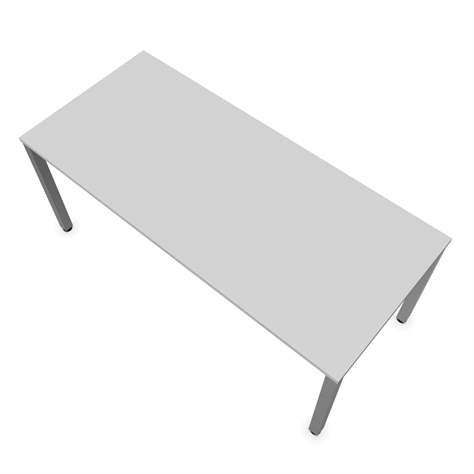 Büro-Schreibtisch, eckiges Säulen-Gestell, matt, Farbe Lichtgrau, B x T: 1800 x 800 mm - Nowy Styl Group - Bild4