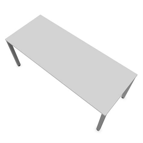 Büro-Schreibtisch, eckiges Säulen-Gestell, matt, Farbe Lichtgrau, B x T: 2000 x 800 mm - Nowy Styl Group - Bild4