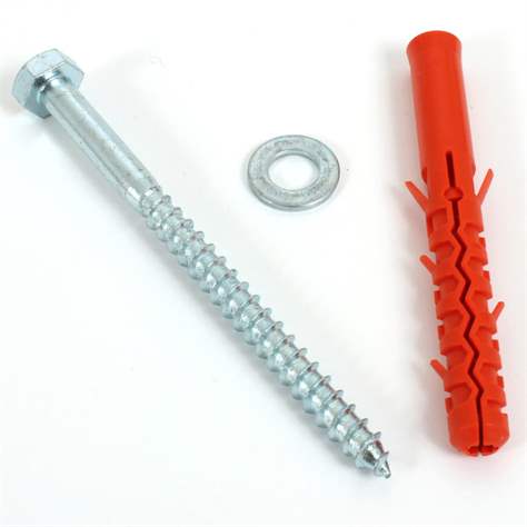 Montageset - Dübel, Unterlegscheibe, Schraube