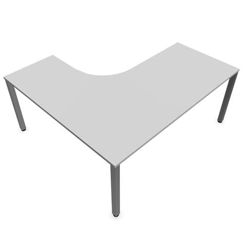 Büro-Schreibtisch 'L'-Form, Säulengestell-eckig, matt, Farbe Nussbaum, rechts, B: 1800 x 1600 mm - Nowy Styl Group - Bild4