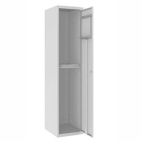 Wäschesammelchrank, mit Einwurfklappe, HxBxT: 1800x400x500 mm, Korpus Lichtgrau RAL7035/Türfarbe Lichtgrau RAL7035 - Malow - Bild2