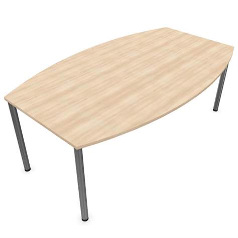 Konferenztisch, Fassform, Farbe Akazie, B x T: 2000 x 1200 mm - Nowy Styl Group