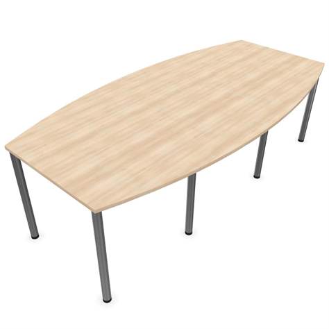 Konferenztisch, Fassform, Farbe Akazie, B x T: 2400 x 1200 mm - Nowy Styl Group