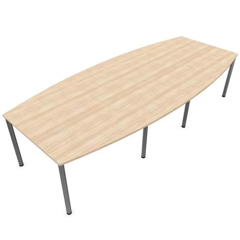 Konferenztisch, Fassform, Farbe Akazie, B x T: 3200 x 1400 mm - Nowy Styl Group