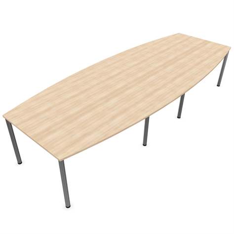 Konferenztisch, Fassform, Farbe Akazie, B x T: 3600 x 1400 mm - Nowy Styl Group