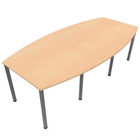 Konferenztisch, Fassform, Farbe Ahorn, B x T: 2400 x 1200 mm - Nowy Styl Group