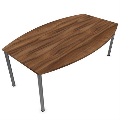 Konferenztisch, Fassform, Farbe Nussbaum, B x T: 2000 x 1200 mm - Nowy Styl Group