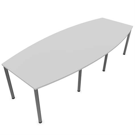 Konferenztisch, Fassform, Farbe Lichtgrau, B x T: 2800 x 1200 mm - Nowy Styl Group