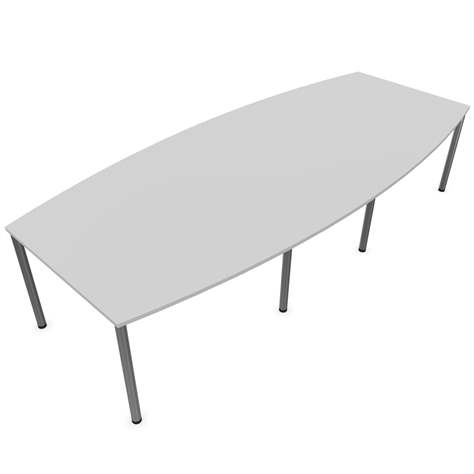 Konferenztisch, Fassform, Farbe Lichtgrau, B x T: 3200 x 1400 mm - Nowy Styl Group