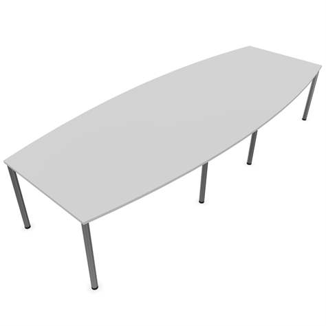 Konferenztisch, Fassform, Farbe Lichtgrau, B x T: 3600 x 1400 mm - Nowy Styl Group