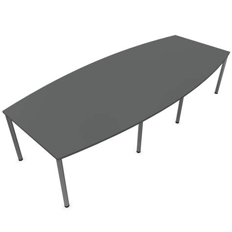 Konferenztisch, Fassform, Farbe Dunkelgrau, B x T: 3200 x 1400 mm - Nowy Styl Group