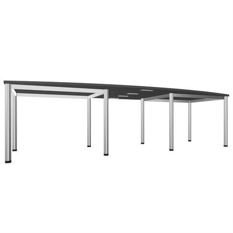 Konferenztisch, Fassform, Farbe Akazie, B x T: 2800 x 1200 mm - Nowy Styl Group - Bild4