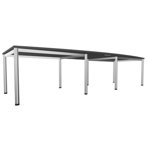 Konferenztisch, Fassform, Farbe Ahorn, B x T: 3200 x 1400 mm - Nowy Styl Group - Bild4