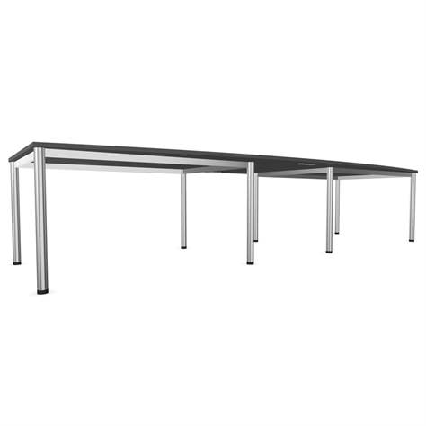 Konferenztisch, Fassform, Farbe Lichtgrau, B x T: 3600 x 1400 mm - Nowy Styl Group - Bild4