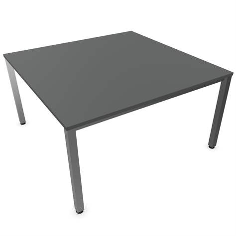 Besprechungstisch, Farbe Dunkelgrau, B x T: 1400 x 1400 mm, eckiges Säulen-Gestell, matt - Nowy Styl Group