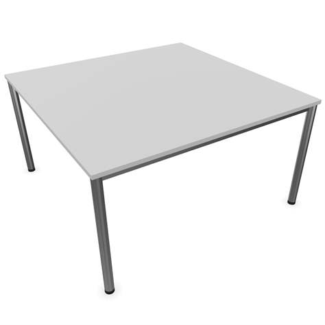 Besprechungstisch, runde Tischbeine, matt, Farbe Lichtgrau, B x T: 1400 x 1400 mm - Nowy Styl Group