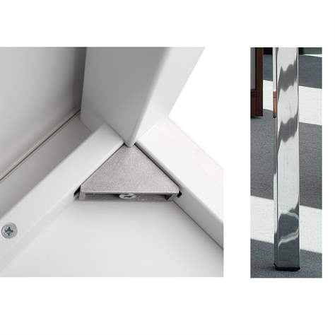 Besprechungstisch, Farbe Akazie, B x T: 1400 x 700 mm, eckiges Säulen-Gestell, glänzend - Nowy Styl Group - Bild7